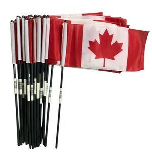 NWT Pack of 10 Duraknit Canada Flag on Stick